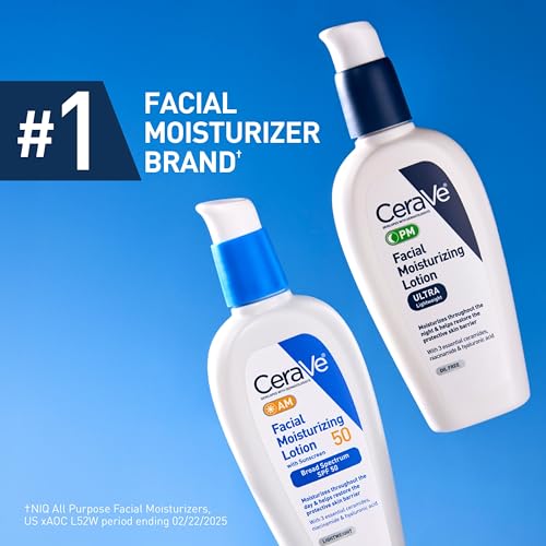 CeraVe PM Facial Moisturizing Lotion, 3 Ounce + AM Facial Moisturizing Lotion SPF 50, 3 Oz - image 8