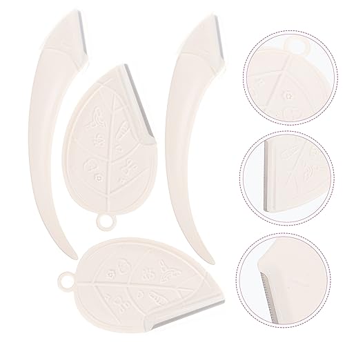 Beaupretty 4 Pcs Aparador De Sobrancelha Indolor Lâminas De Barbear Para Rosto Feminino Navalhas Par