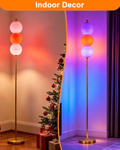 Image of Floor Lamp Dimmable Modern Standing Tall Lamp for Bedroom,Orange