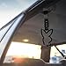 Q1-TECH, JDM Tsurikawa Ring Japanese Subway Train Bus Car Handle BUNNY Shaped Handle Hand Strap Rear Front Bumper Warning Rings Drift Charm Drift Bosozoku Car Accessory (Black/Black)