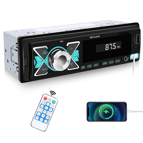 Hodozzy Radio DAB+ 1 DIN Para Coche Con Bluetooth 5.0, Manos Libres, Reproducción MP3 Desde USB/TF/AUX, Ecualizador Y Mando Al Volante, Pantalla LCD, 25W X 4