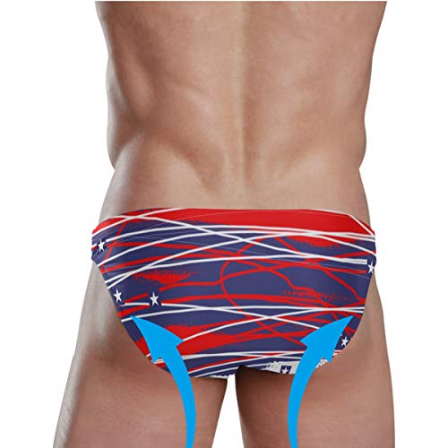 Swim Brief Bikini Fourth of July American Flag Beach Athletic Swimwear Briefs3