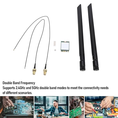 Tarjeta WiFi Zopsc 8265NGW, AC 1200Mbps Doble Banda 2.4GHz 5GHz M.2 con Bluetooth 4.2 para Escritorio y Laptop miniatura 4