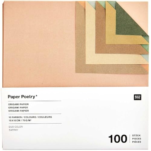 Origami Duo Color, Earthy FSC MIX, 15 x 15 cm, 100 Blatt