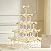 FUPMILPHRANX 24 Pcs Ribbed Martini Glasses 4.7oz Clear Plastic Coupe Glasses Disposable Vintage Cocktail Dessert Parfait Cups Unbreakable Glassware for Wedding Birthday Party Supplies