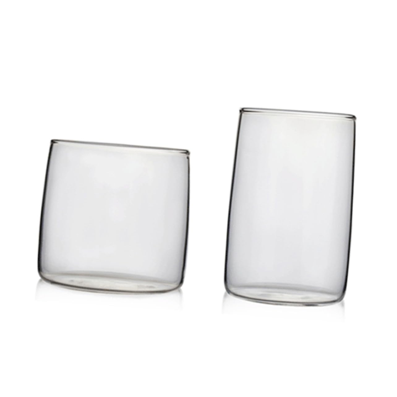 Uonlytech Heat-resistant Transparent Glass Cup Tall Pattern for Juice Cocktail Beer Borosilicate Drinkware for Home Kitchen Restaurant Bar