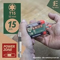 Wiha Essential Impact Bit-Box 15-tlg. I Bit Set T 15, 50 mm (1/4") I Bitbox I Bitsatz für Akkuschrauber I Schlagschrauber Bits in Tic Tac-Box (45607) – Ansicht 2