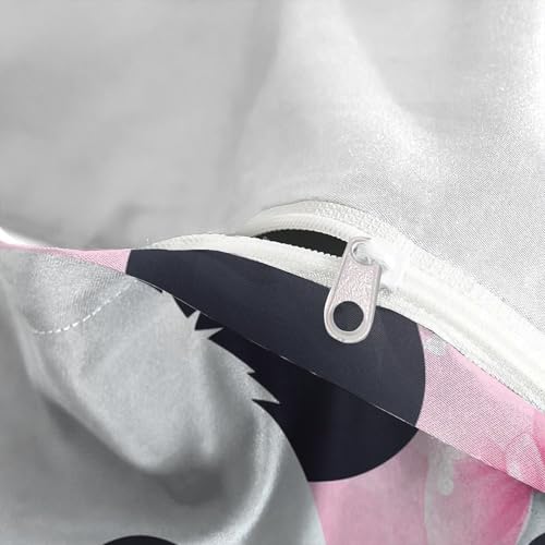 Housse de couette panda 3D en tissu microfibre respirant avec zip - 5