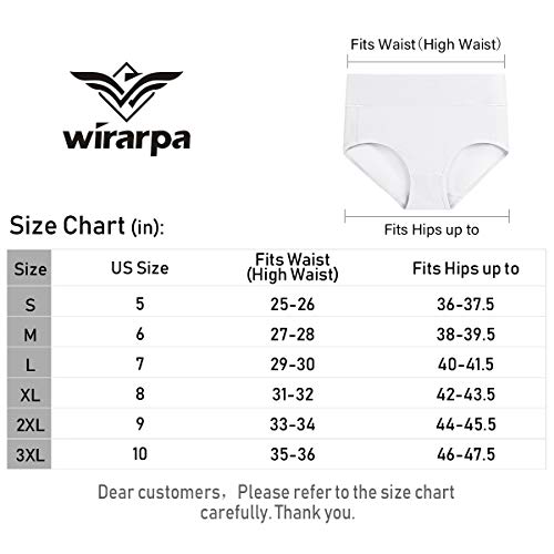 Image of wirarpa Women's Modal Underwear Soft High Waist Briefs Ladies Panties 4 Pack (Regular & Plus Size)