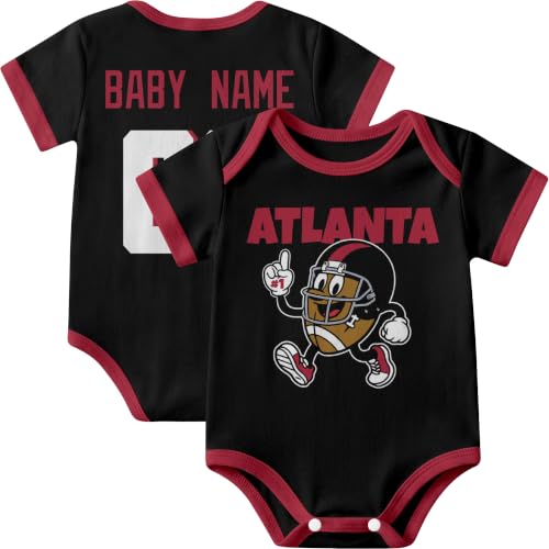 Image of KREDE Baby Clothes Custom Short Sleeves for Baby Boy Gifts | Custom Bodysuit with Number Name Gifts for Baby