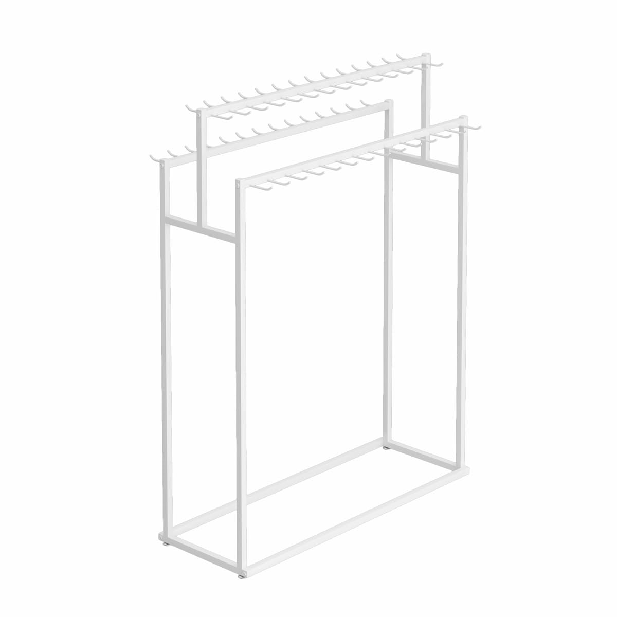 Dwustronny stojący stojak na pasek i stojak na krawat, metalowy Hanr na szaliki, szale, torebki i krawaty, Slish Closet nizer dla mężczyzn i kobiet, 150 cm