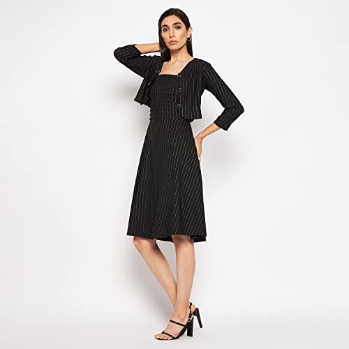 Image of CAMEY Women Striped Cotton Dress