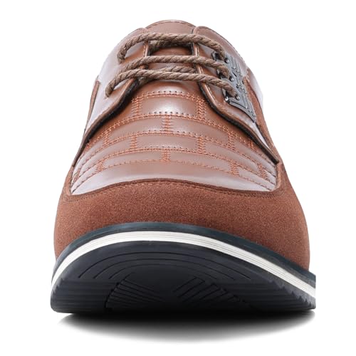 Image of Mens Dress Shoes Casual Business Oxford Derby Orthopedic Leather Shoes Simple Lace-up Walk Loafers Flats Shoes for Men