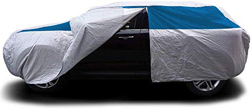 Titan Brilliant Color Poly 210T Car Cover for Compact SUV 170-187". Waterproof, UV Protection, Scratch Resistant, Driver-Side Zippered Opening. Fits Rav4, Rogue, CR-V and More.