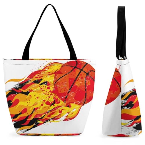 Sac de shopping basketball de feu fini le manque de place