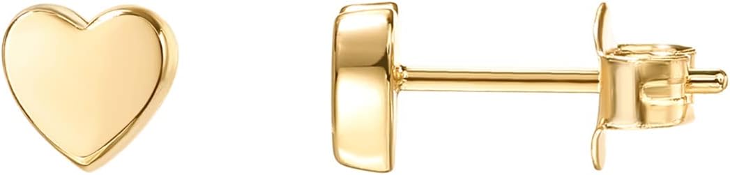 14K Gold Plated 925 Sterling Silver Bar, Dot, Heart, Triangle, Star, Cat | Dainty Earrings for Women - Valentines Day Trendy Jewelry