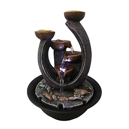 Fontaine de bureau 3 couches avec bougeoirs 28cm decoration table interieure