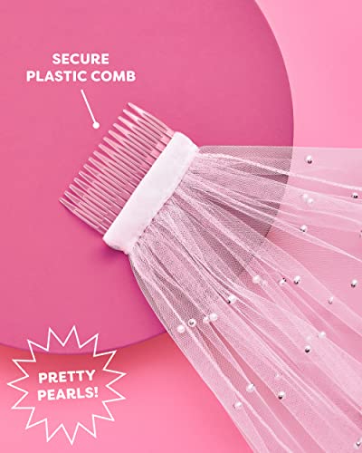 Xo, Fetti Bachelorette Party Pearl Bridal Veil | Headband Decorations, Bride To Be Gift, Wedding #TOP7