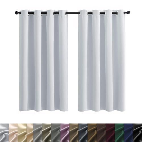Elegant Modern Curtains - 2 Panels Fluffy Drapery for Living Room & Bedroom Decor - Classic White Design for Stylish Home Ambiance
