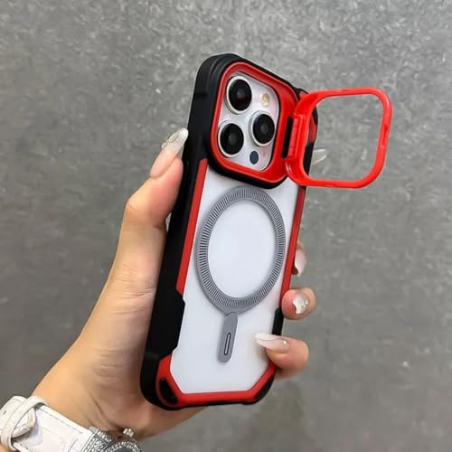 Coque antichoc magnétique pour iPhone 16 avec support pliable intégré