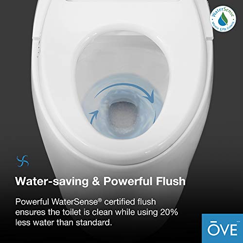 Ove Decors Tuva Bidet Toilet Built-In Tankless Elongated, Automatic Flushing, Heated Seat, Soft Close, Eco Mode With Remote Control #TOP6