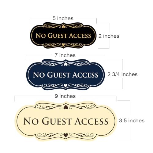 Panneau No Guest Access pour bloquer l'accès clients restaurant et bar - 2