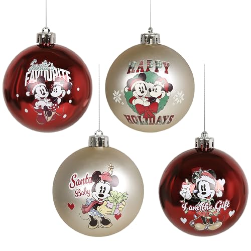 Disney Mickey Mouse Set Weihnachtsbaumkugeln, UNZERBRECHLICH,...
