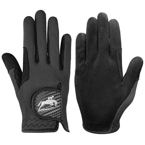 AXKAL Horse Riding Gloves Women Kids Professional Equestrian Hors...