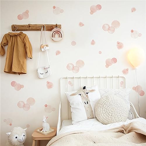 Vinilo decorativo sacinora rosa pálido lunares