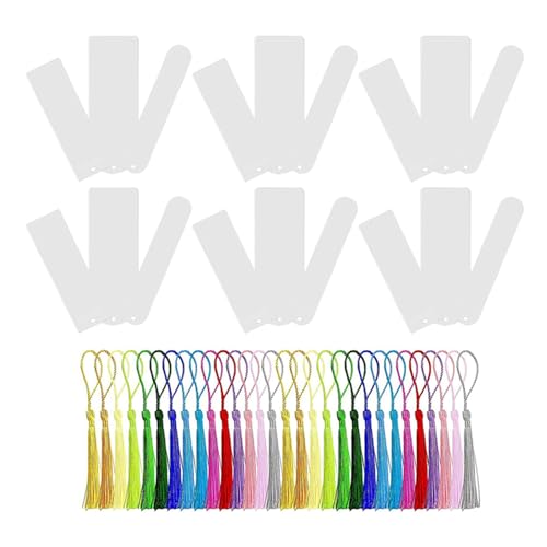 Marque-pages transparents acrylique Mikikit pour étiquettes cadeaux DIY