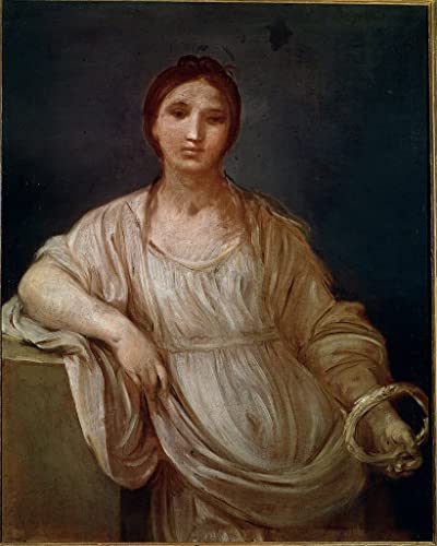 Toile Peinture Murale Portrait de jeune fille à la couronne 60x90