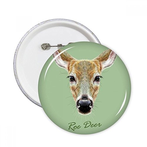 Badge chevreuil marron sauvage grand format multicolore décoration épingle vêtement