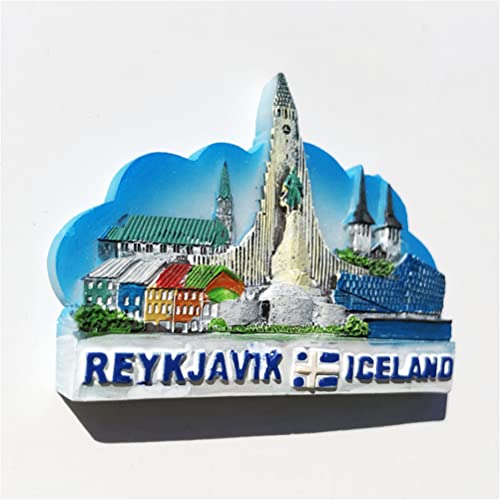 Imán decorativo Reykjavik Islandia 7.2x5.2 cm miniatura 3