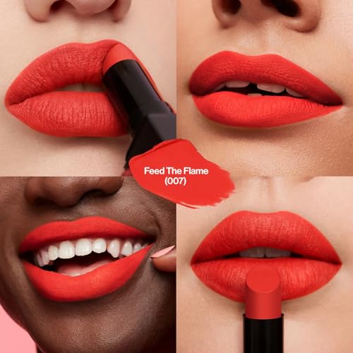 Image of REVLON ColorStay Suede INK Lipstick, Waterproof, Longwear, Transfer proof, Antioxidant-rich Vitamin E, With Vegan Formula made without parabens, Feed The Flame - 007