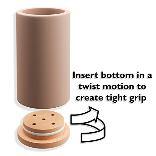 Matani Bamboo Toothbrush Holder Diatomite Tooth Brush Organizer - Storage for Small Bathroom & Counter, Stand with Removable Bottom & Drain Holes - Water-Absorbent & Quick-Drying Material - Light Grey Matani Bamboo Toothbrush Holder Diatomite Tooth Brush Organizer - Storage for Small Bathroom & Counter, Stand with Removable Bottom & Drain Holes - Water-Absorbent & Quick-Drying Material - Light Grey