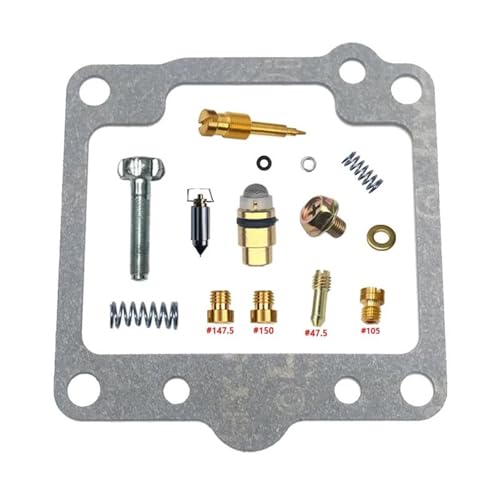 YFBH Kit De Réparation De Carburateur pour Suzuki DR 600 S H/J/K E18 1985-1989 DR600 DR600S Kit de Réparation de Carburateur(Noir 1)
