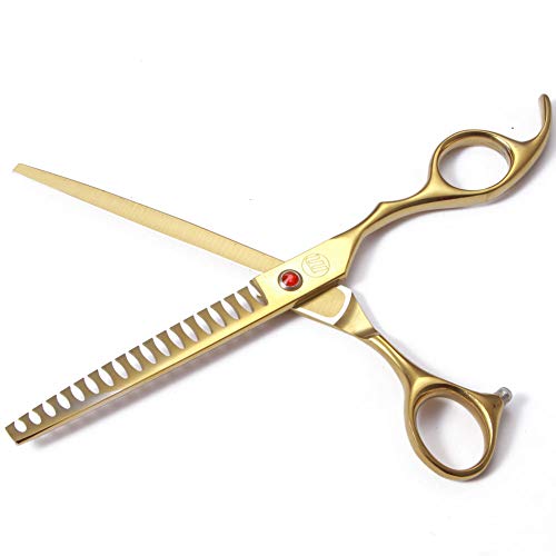 Image of Moontay Professional Dog Grooming Scissors Set, 7 Inch /8 Inch Pet Grooming Scissors Chunkers Shears for Dog, Curved Dog Grooming Scissors, Thinning Shears for Dog with Grooming Comb
