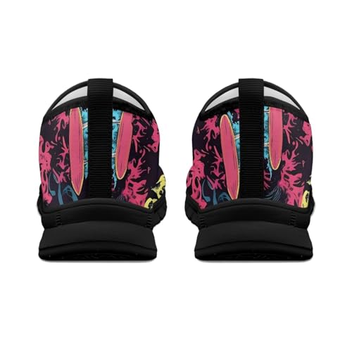 Men's Flats Leisure Sneakers Comfortable Slip On Work Shoe Lightweight Non Slip Walking Loafers Outdoor Black Sole3