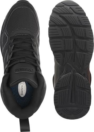 Image of Joomra Men's Stylish Sneakers High Top Athletic-Inspired Shoes | Premium Vegan Leather Upper, Durable Rubber Outsole, Perfect Ankle Support, Ideal for Outdoor & Casual Wear
