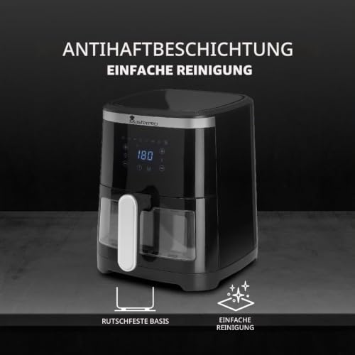 MasterPRO ROCKET 420 - Heißluftfritteuse 1300W 4.2L - 8 Programme - LED Touch Control - Antihaftbeschichtung - Online-Rezeptheft – Ansicht 6