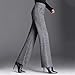 Elastic High Waist Women Wool Straight Pants High Waist All-Match Thicken Trousers