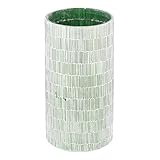  LOLAhome Florero de Cristal Verde cilíndrico Moderno para salón Bretaña
