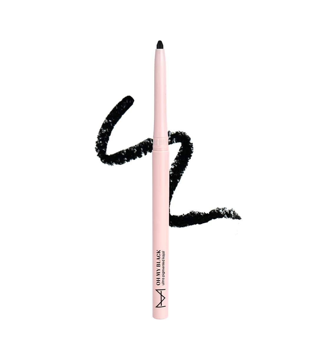 HOUSE OF MAKEUP Oh My Black Kajal Waterproof and Smudgeproof, 12 hr Long lasting, One Stroke Application, Ophthalmologist, Tested, Vegan & Animal cruelty Free