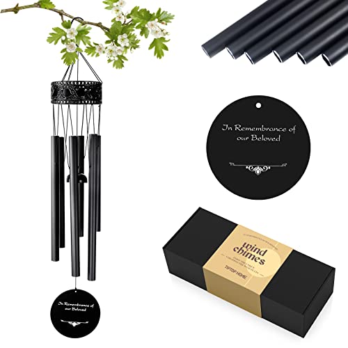 Carillons éoliens pour l'extérieur, 36" Grands carillons éoliens d'extérieur, Merveilleux 6 Tubes en Alliage d'aluminium, Cadeau de sympathie commémoratif pour Famille, Amis, Jardin, terrasse, Cour Cover