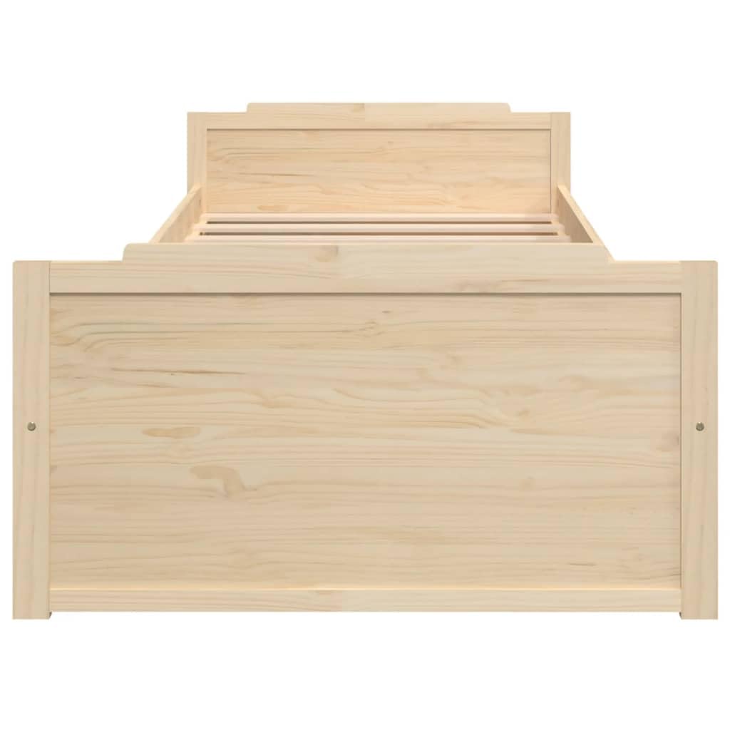 vidaXL Bedframe met lades massief grenenhout 90x200 cm