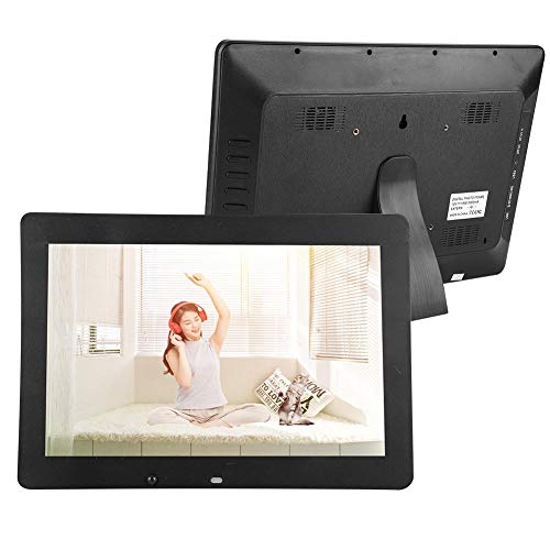 Digitaler Bilderrahmen,VBESTLIFETE 14 Zoll HD-Bildschirm 1920 * 1080,Elektronischer Fotorahmen mit Musik- und Videoplayer, Wecker, Kalender.32GB