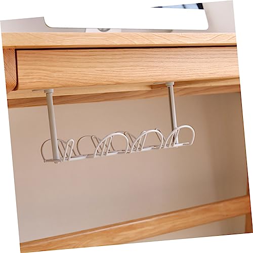 2pcs Cable Organizer for Desk Under Desk Storage Rack Wire Management Cord Management Cable Storage Rack Hooks miniatura 5