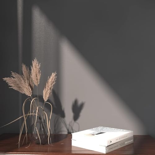 Image of Wallpaper Matte Solid Dark Gray Contact Paper Texture Self-Adhesive Peel and Stick Thick Removable Wallpaper for Bedroom Cabinets Livingroom 2 x 16 Feet