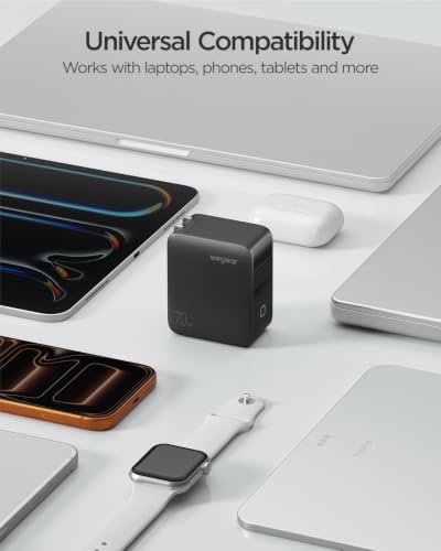 wegear 70W GaN USB C Charger Block with Smart Display & Touch Control, 3-Port PD3.0 Fast Wall Charger, Foldable Plug Power Adapter $22.4 + 50% Off... - image 7