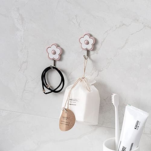 15 Pack Cute Flower Utility Hooks Wall Hangers Without Nails Self Adhesive Key Holder Wall Decor Dorm Command Hooks Stick On Wall Kitchen Bathroom Office Mixed Color #TOP5